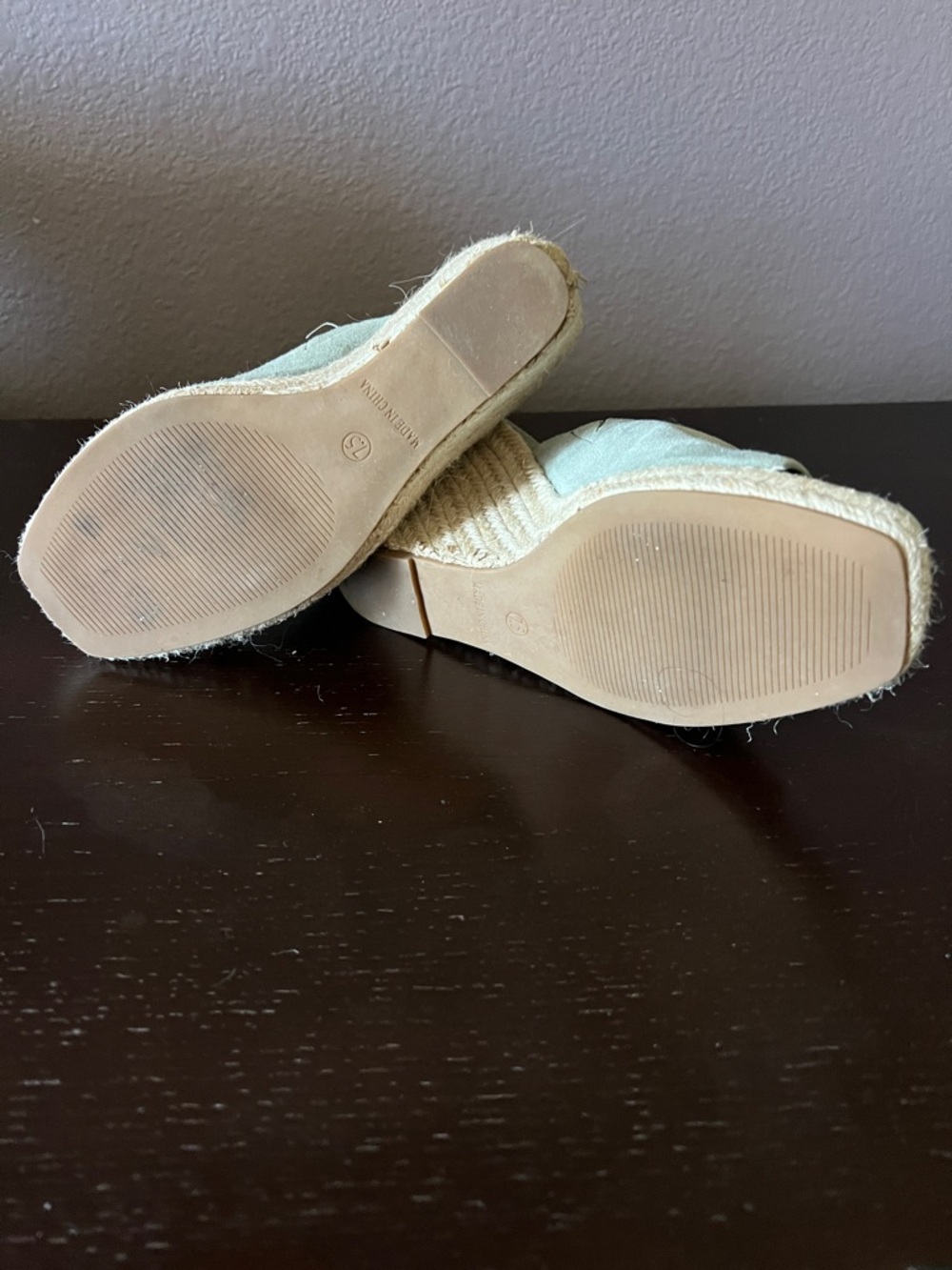 Steve Madden urge espadrille suede wedge sandal size 7.5 - Picture 4 of 5